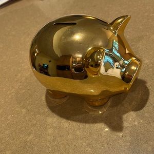 Ceramic Gold Pig  Bank
